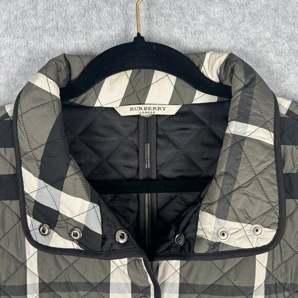 Burberry Black and Cream Checkered Utility Jacket - Picture 4 of 12